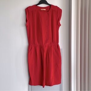 SESSUN Red 100% Silk Dress